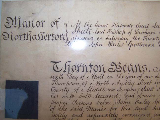 An early 19th century English court document issued by the Lord Bishop of Durham and Lord of the Manor of Northallerton April 23, 1808 — image 2